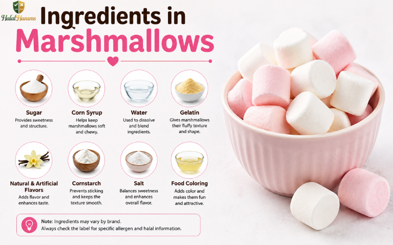 Ingredients in Marshmallows Infographic