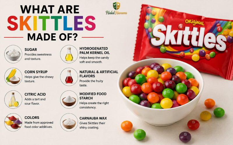 What Are Skittles Made Of Infography