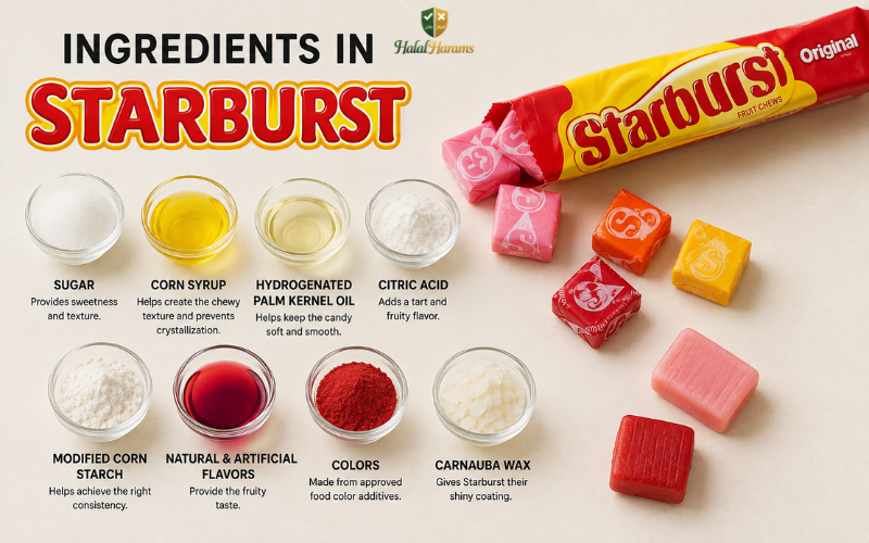 Ingredients in Starburst Infographic